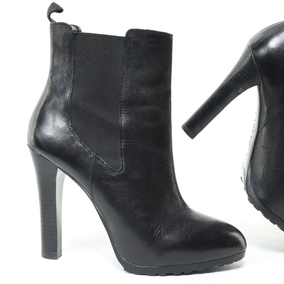 Lauren Ralph Lauren Black Ankle Boots - Picture 1 of 16